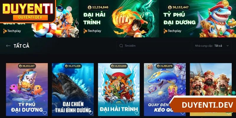 Các sảnh game bắn cá DUYENTI uy tín hiện nay 